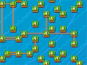 Island Network free puzzle game online, connecting numbered islands with bridges, logic challenge