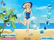 Pretty Beach Girl free online dress up game, summer city fashion and style, play free beach outfit game