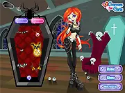 Zombie School Ghoul Dress Up free online makeover game featuring unique zombie girl fashion