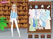 Library Loving Chic Dress Up free online fashion game featuring nerdy-chic style clothing