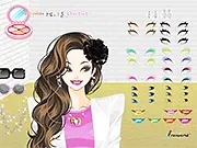 Chaotic Ride Makeup free online styling game screenshot of eyeshadow and lip gloss on PlayArcadeHub