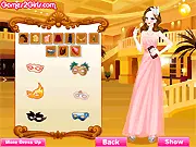 Free online dress-up game image of Princess Irene in a beautiful party dress after her makeover, styling game thumbnail
