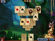 Play Free Rainforest Solitaire TriPeaks Card Game Online - Clearing cards in a tropical forest setting