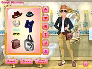 Free online makeover game thumbnail showing a stylish dad, Brian, with a cool haircut and outfit, grooming game