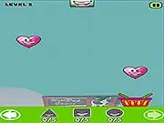 Free online game Catch The Shapes, catching geometric items with a basket using arrow controls
