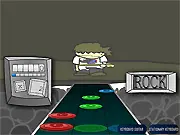 Keyboard Shredder rhythm game screenshot, playing virtual guitar with arrow keys and spacebar, free online rock game