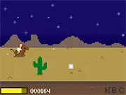 Horse Thief Endless Runner free online game, cowboy on a horse jumping over water canal, endless running game