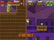 Cowboy Zombie Hunter free online game, a cowboy fighting undead gunslingers and looking for vaccines in the Wild West