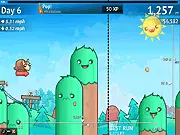 Curl Up & Fly armadillo launch game, cannon, flying armadillo collecting coins, free online game