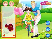 Father & Daughter Bike Ride free online family adventure game