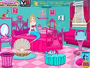 Pearl Princess Room Cleaning free online game, tidying a dirty room, organizing items, and earning precious pearls