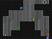 Play Droid Team 1 Free Online Puzzle Platformer Game - Industrious Droids stacking to reach the goal