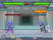 Robo Duel Fight free online game, turn-based robot strategy game, choosing Melee or Shooting attacks