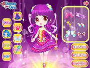 Happy Girl Mage Dress Up free online game - a cute little wizard girl named Maggie wearing a magical outfit
