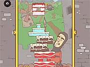 Feed The King free online game screenshot showing a tall stack of cakes