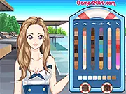 Vintage Swimwear fashion dress up free online game retro beach pin-up high-waisted bathing suits accessories