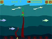 Something Deep free online action game where a creature with a growing number of tentacles eats to survive and grow