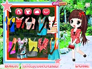 Screenshot from Colorful Days 2 game showing a stylish girl dressed in a bright, colorful outfit, highlighting the fashion theme of the free online game.
