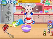Baby Lisi Ice Cream Cake free online cooking game, baking rainbow ice cream cake, party room decoration