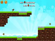 Ninja Super Adventure free online game, ninja jumping across platforms, collecting coins and avoiding spikes