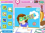 Play Princess Sofia Class Slacking free online, help princess do puzzles and painting, stealth game for girls, not getting caught by the teacher