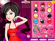 Play Queen of the Disco Dress Up free online, Julia's disco outfit and makeup, free fashion game, selecting chic club accessories