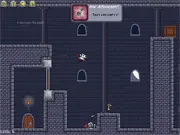 The Sun for the Vampire free online game, a vampire turning into a bat and flying to solve a puzzle platformer level