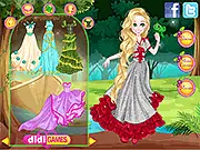 Long Hair Rapunzel Dressup free online game, girl with long hair trying on beautiful dresses and outfits