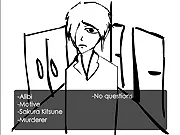 Screenshot of Detective Kita The Culprit free online game, showing a close-up of a crime scene with a magnifying glass hovering over a hidden clue