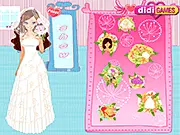 Wedding at Castle free online game, a romantic bride and groom dressed for their wedding ceremony at a castle