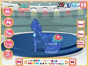 Screenshot of Summer High Heels Design game interface showing custom neon leopard print shoes with accessories