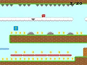The Cake is a Lie! online game screenshot, showing a pixel art character facing an unfair and challenging platforming obstacle.