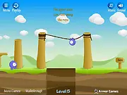 Two connected alien friends navigating a platform in the medieval-themed cooperative online puzzle game The Adventure of Two