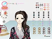 Hook Flower Earrings dress up game free online, designing flower earrings, Roiworld style jewelry game on PlayArcadeHub