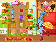 Valentina happily tending to plants and milking cows on her father's farm in the free online simulation game My Dad's Farm