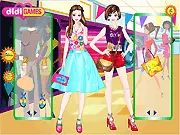 Play Cinema with Girlfriend free online dress up game on PlayArcadeHub, helping two friends prepare for a movie marathon