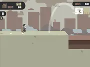 Try Harder endless ninja run game, pixel art screenshot of a ninja jumping over spikes