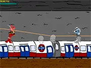 Ninjago Forgotten City free online game, Kai the ninja fighting enemies in the city ruins