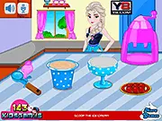 Elsa Rocky Road Ice Cream cooking game featuring Frozen's Elsa and ice cream ingredients.