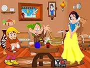Princess Snow White Room Decor free online game interface showing a bedroom to be furnished.