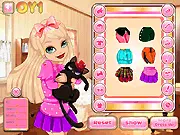 My Grumpy Cat dress up game, character and cat wearing thickest clothes in the snow, play free online winter fashion game