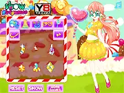 I Love The Lollipop dress up game, girl wearing sunglasses and holding a large lollipop, free online fashion game