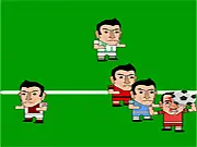 Suarez: Biteman Returns game screenshot, Giorgio Chiellini avoiding a biting Suarez on a soccer pitch, free online survival game