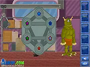 Back To Earth game screenshot, player combining items in an alien environment, free online escape puzzle game