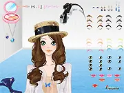 Play Sapphire dress up game free online creating noble, deep blue, and elegant fashion styles