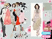 Retro K-Fashion Korean free online dress-up game mixing 1920s Flapper style with modern Korean fashion
