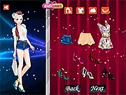 Two successful supermodels, Bella and Sarah, posing in exclusive designer outfits from the free online dress-up game Supermodels 4.