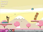 Royal Angry Birds free online physics puzzle game with TNT boxes