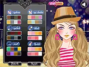 Hip Hop Queen 2 free dress up game screenshot, female character Haley posing in a stylish urban concert outfit
