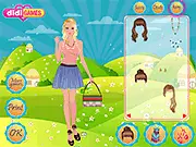Weather Dressup free online game choosing a mix and match outfit for sunny and rainy weather